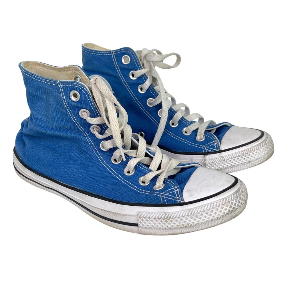 Converse Women's Sz 9 / Mens Sz 7 Blue Chuck Taylor All Star High Top Sneakers - Picture 5 of 16
